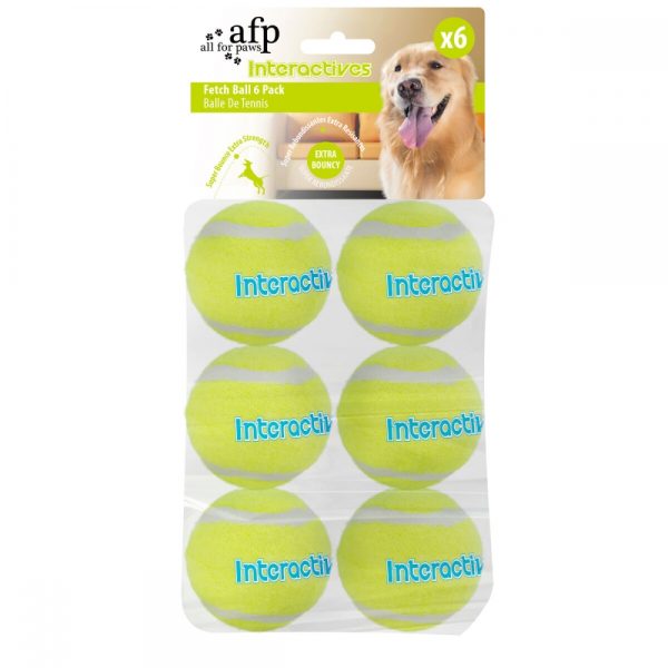 All For Paws Fetch N Treat Extrabollar 6,5 cm 6-pack