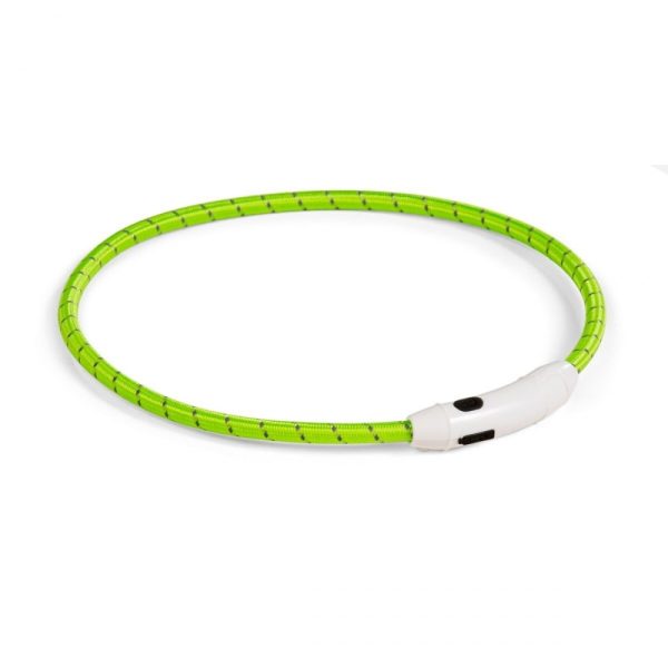 Basic LED-halsband till hund Nylon (Grön)