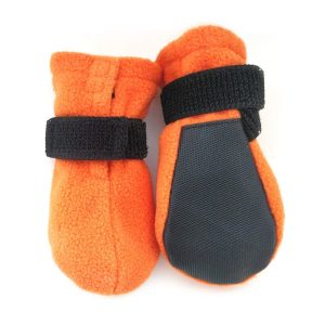 Basic Paws Fleece Hundskor Korta Orange 4-pack (L)