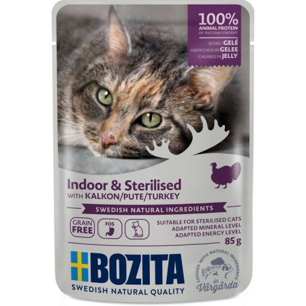 Bozita Indoor & Sterilised Kalkon i Gelé 85 g