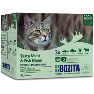 Bozita Kött & Fisk i Gelé Mutlipack 12x85 g