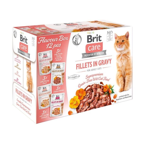 Brit Care Cat Adult Bitar i Sås Multipack 12x85 g