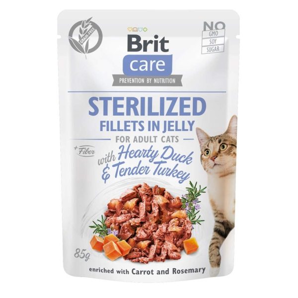 Brit Care Cat Adult Sterilized Anka & Kalkon i Gelé 85 g