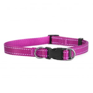 Dogman Nylonhalsband Iris Rosa (22-35 cm)