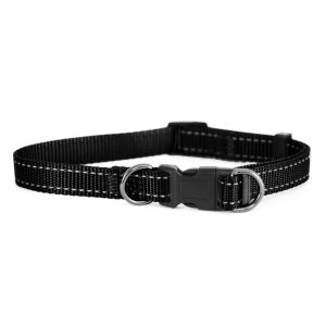 Dogman Nylonhalsband Iris Svart (22-35 cm)