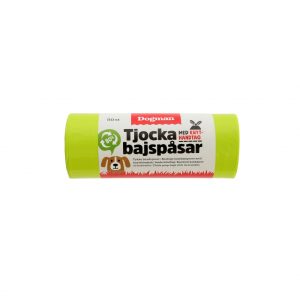 Dogman Tjocka Bajspåsar med Handtag 50-pack (Limegrön)