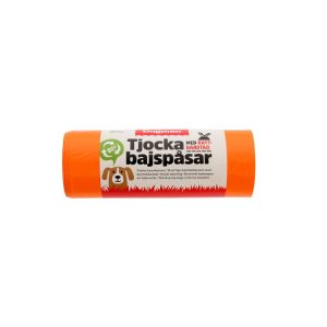 Dogman Tjocka Bajspåsar med Handtag 50-pack (Orange)