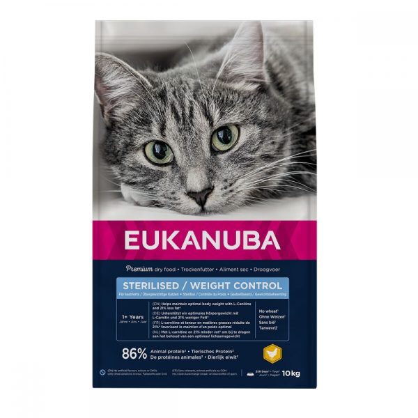 Eukanuba Cat Adult Sterilised & Weight Control Chicken (10 kg)