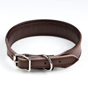 Feel Leather Basic Wide Läderhalsband Brun (3,5 x 60 cm)