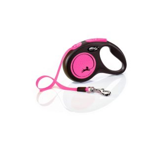 Flexi New Neon Small 5 m Band/15 kg (Rosa)