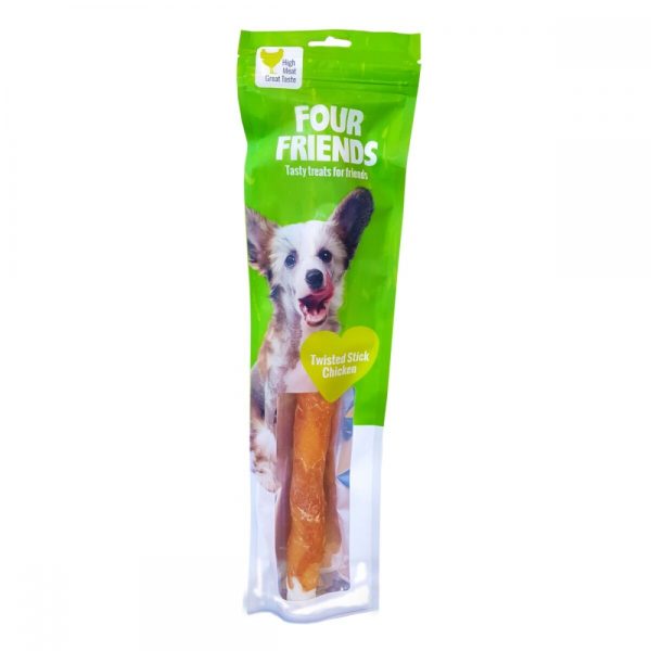 FourFriends Dog Twisted Stick Chicken 40 cm