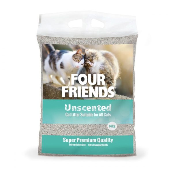 FourFriends Oparfymerad Kattsand 14 kg