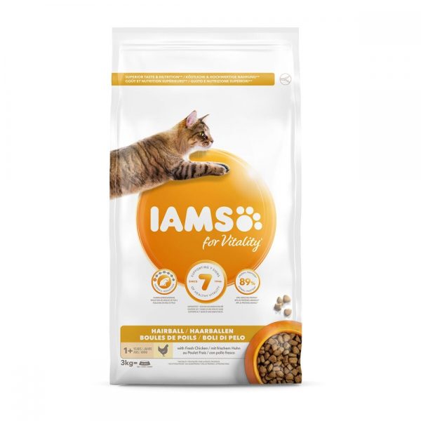 Iams for Vitality Cat Adult Hairball Chicken (3 kg)