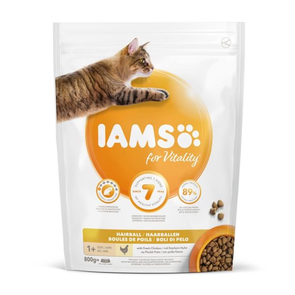 Iams for Vitality Cat Adult Hairball Chicken (800 g)