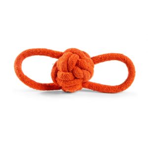 Little&Bigger Recycled Cotton Repboll med Öglor Orange