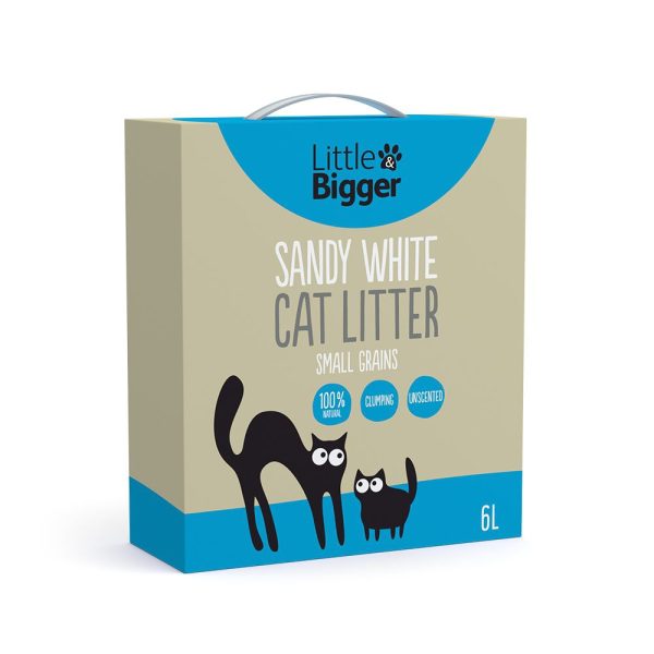 Little&Bigger Sandy White Kattsand (15 l)