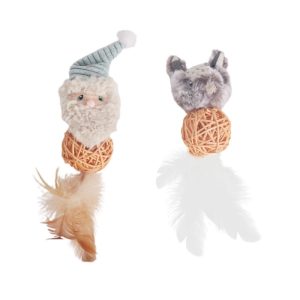 Meow&Me AlpineRetreat Korgbollar Tomte & Katt 2-pack