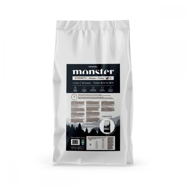 Monster Dog Adult All Breeds Dynamite Chicken & Turkey (12 kg)