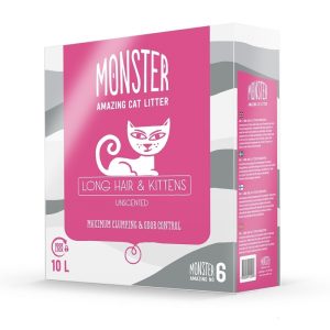 Monster Kattsand Long Hair & Kittens Unscented 10 liter