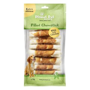 Planet Pet Society Tuggpinne Vriden Fylld med Kyckling 13 cm