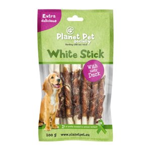 Planet Pet Society Vit Tuggpinne Duck 11-pack