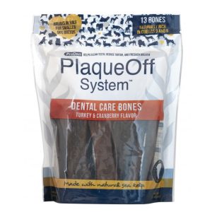 PlaqueOff Dental Care Bones Kalkon & Tranbär 482 g