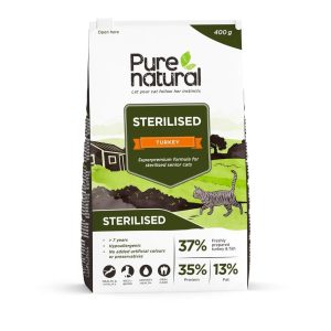 Purenatural Cat Sterilised Senior Turkey (400 g)