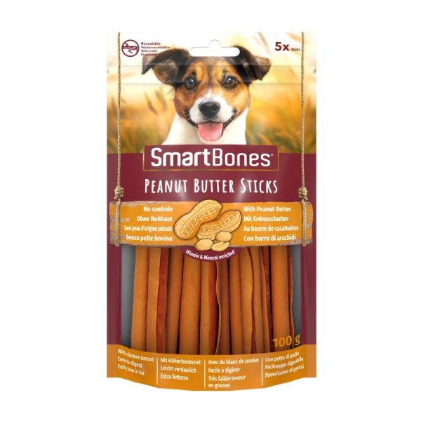 SmartBones Sticks Jordnötssmör 5-pack