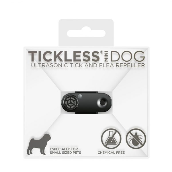 Tickless Mini Dog Elektronisk Fästingavvisare (Svart)