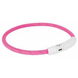 Trixie Flash Light LED-halsband Rosa (M - L)